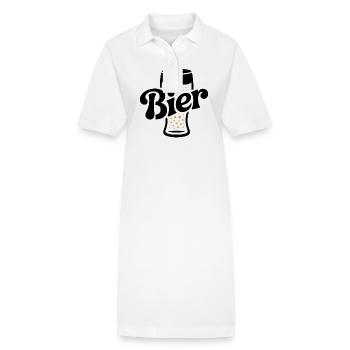 Bier - Funny Alcohol Logo - Stanley/Stella PAIGER Organic Women’s Polo Dress - white - Front