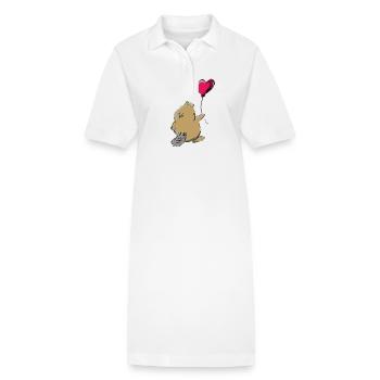 Schnabeltier - Stanley/Stella Frauen Bio-Polokleid PAIGER - Weiß - Vorne