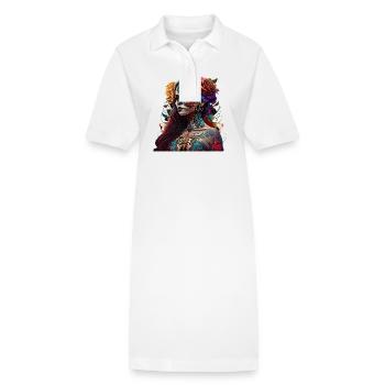 dia de muertos - Stanley/Stella Frauen Bio-Polokleid PAIGER - Weiß - Vorne