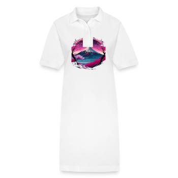 cherry blossom Japan - Stanley/Stella PAIGER Organic Women’s Polo Dress - white - Front