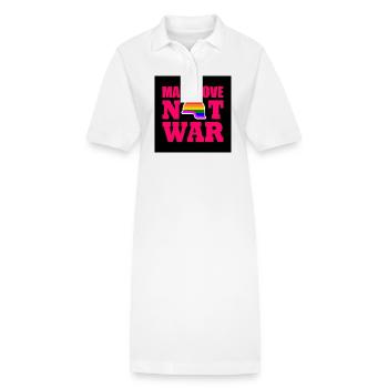 Make love not war - Robe polo bio PAIGER Stanley/Stella Femme - blanc - Devant