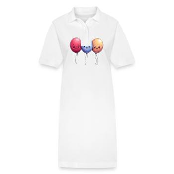 Balloons for children - Stanley/Stella PAIGER Organic Women’s Polo Dress - white - Front