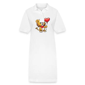 Cœur de Lion - Saint Valentin - Robe polo bio PAIGER Stanley/Stella Femme - blanc - Devant