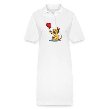 Cœur de Lion - Saint Valentin - Robe polo bio PAIGER Stanley/Stella Femme - blanc - Devant