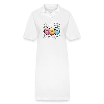 Joie de carnaval avec des confettis - Robe polo bio PAIGER Stanley/Stella Femme - blanc - Devant