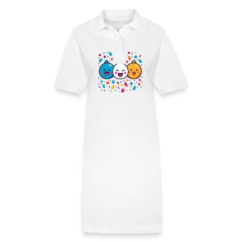 Joie de carnaval avec des confettis - Robe polo bio PAIGER Stanley/Stella Femme - blanc - Devant