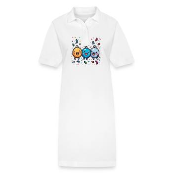 Joie de carnaval avec des confettis - Robe polo bio PAIGER Stanley/Stella Femme - blanc - Devant