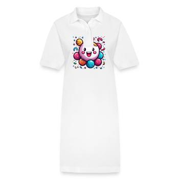 Joie de carnaval avec des confettis - Robe polo bio PAIGER Stanley/Stella Femme - blanc - Devant