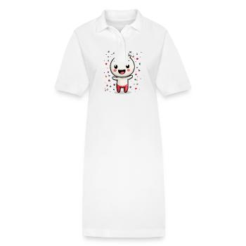 Joie de carnaval avec des confettis - Robe polo bio PAIGER Stanley/Stella Femme - blanc - Devant