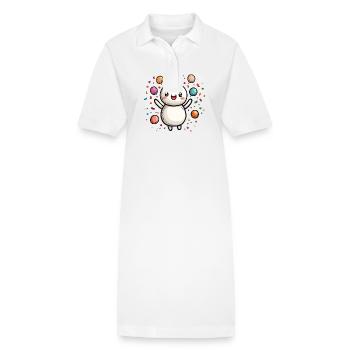 Joie de carnaval avec des confettis - Robe polo bio PAIGER Stanley/Stella Femme - blanc - Devant