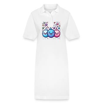Joie de carnaval avec des confettis - Robe polo bio PAIGER Stanley/Stella Femme - blanc - Devant