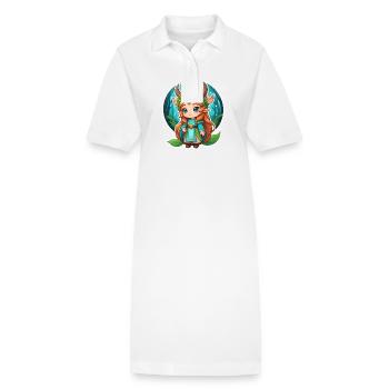 Druide Niedlich Illustration - Stanley/Stella Frauen Bio-Polokleid PAIGER - Weiß - Vorne