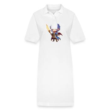 Zauberer Fantasy Illustration - Stanley/Stella Frauen Bio-Polokleid PAIGER - Weiß - Vorne