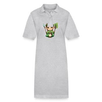 Druid Druid Fantasy Illustration - Stanley/Stella PAIGER Organic Women’s Polo Dress - black - Front