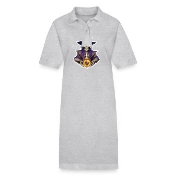 Skeleton Magician Fantasy Illustration - Stanley/Stella PAIGER Organic Women’s Polo Dress - black - Front