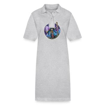 Skeleton magician fantasy illustration - Stanley/Stella PAIGER Organic Women’s Polo Dress - black - Front