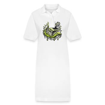 Crocodile - Stanley/Stella PAIGER Organic Women’s Polo Dress - white - Front