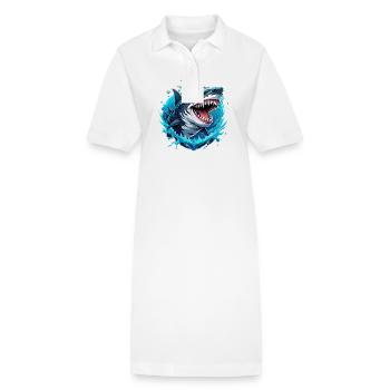 megalodon - Stanley/Stella Frauen Bio-Polokleid PAIGER - Weiß - Vorne