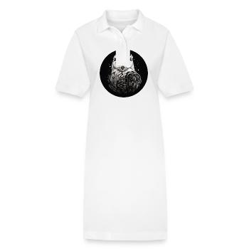 Snowy Owl Portrait Snowy Owl Owl Graphic - Stanley/Stella PAIGER Organic Women’s Polo Dress - white - Front