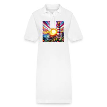 Phare mystique de Gato Loco Leuchtturm - Robe polo bio PAIGER Stanley/Stella Femme - blanc - Devant