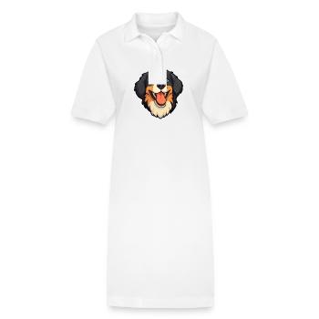 Bernese Mountain Dog Breed Watercolor Cartoon Kawa - Stanley/Stella PAIGER Organic Women’s Polo Dress - white - Front