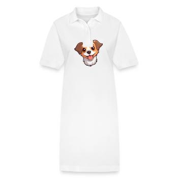 Cirnechi Dell Ätna Hunderasse Aquarell Karikatur Ka - Stanley/Stella Frauen Bio-Polokleid PAIGER - Weiß - Vorne
