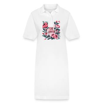 Du bist genug - Selbstliebe - Stanley/Stella Frauen Bio-Polokleid PAIGER - Weiß - Vorne