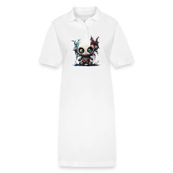 Horror Puppe / Halloween / gruselig / düster - Stanley/Stella Frauen Bio-Polokleid PAIGER - Weiß - Vorne