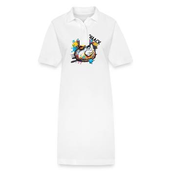 Gummiente / Badeente / Wasser / Badewanne - Stanley/Stella Frauen Bio-Polokleid PAIGER - Weiß - Vorne