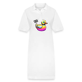 Gummiente / Badeente / Wasser / Badewanne - Stanley/Stella Frauen Bio-Polokleid PAIGER - Weiß - Vorne