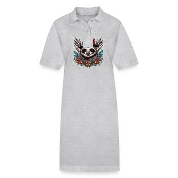 Tatouage / Animal / Art / Cool / Bande dessinée / Paresseux - Robe polo bio PAIGER Stanley/Stella Femme - noir - Devant