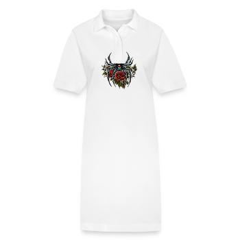 Spinne / Netz / Haustier / Kriechtier / Achtbeiner - Stanley/Stella Frauen Bio-Polokleid PAIGER - Weiß - Vorne
