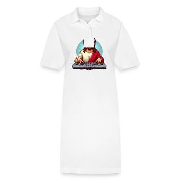 DJ Jésus - Robe polo bio PAIGER Stanley/Stella Femme - blanc - Devant