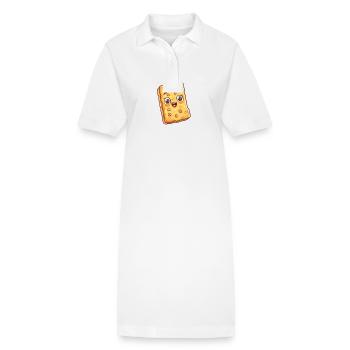 Bar à muesli croustillant style dessin animé - Robe polo bio PAIGER Stanley/Stella Femme - blanc - Devant