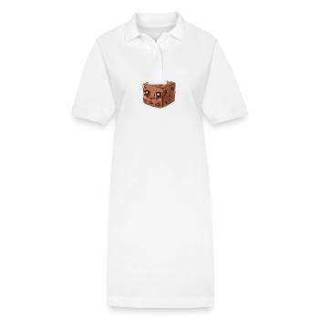 Niedlicher Brownie in lebendigen Farben - Stanley/Stella Frauen Bio-Polokleid PAIGER - Weiß - Vorne