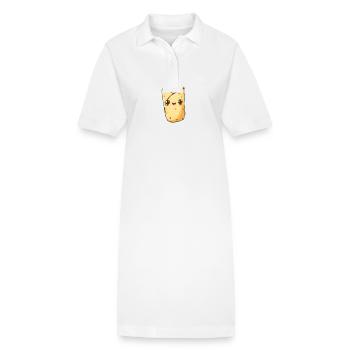 Appetitlicher Wrap Kebab Cartoon - Stanley/Stella Frauen Bio-Polokleid PAIGER - Weiß - Vorne