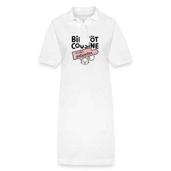 bald, Cousine, bitte warten - Stanley/Stella Frauen Bio-Polokleid PAIGER - Weiß - Vorne