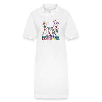 J'Peux Pas C'est la Rentrée Cadeau Licorne - Robe polo bio PAIGER Stanley/Stella Femme - blanc - Devant