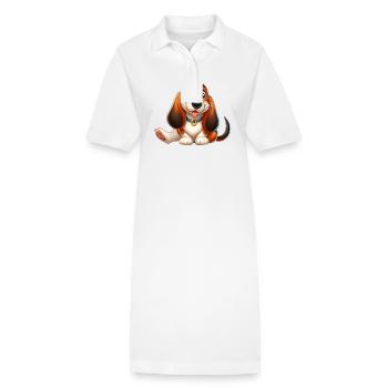 Basset 8 - Stanley/Stella PAIGER Organic Women’s Polo Dress - white - Front