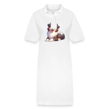 berger australien - Robe polo bio PAIGER Stanley/Stella Femme - blanc - Devant