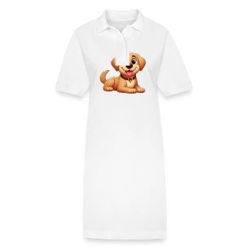 Labrador 5 - Stanley/Stella Frauen Bio-Polokleid PAIGER - Weiß - Vorne