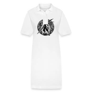 Fantasy Krieger mit Schwert und Flügeln - Stanley/Stella Frauen Bio-Polokleid PAIGER - Weiß - Vorne