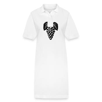 Weinreben Weintrauben und Blättern - Stanley/Stella Frauen Bio-Polokleid PAIGER - Weiß - Vorne