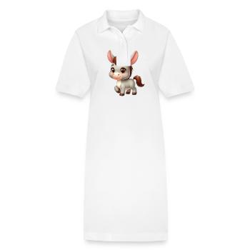 donkey 1 - Stanley/Stella PAIGER Organic Women’s Polo Dress - white - Front