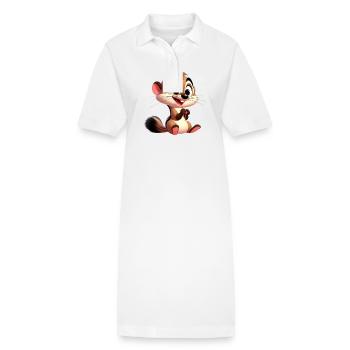 belette - Robe polo bio PAIGER Stanley/Stella Femme - blanc - Devant