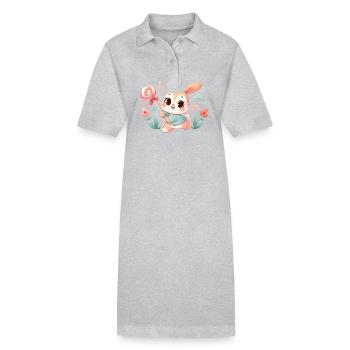 lapin 4 - Robe polo bio PAIGER Stanley/Stella Femme - noir - Devant