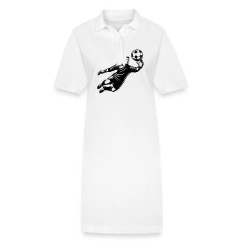 Spécialiste défensif : Gardien de but en pleine forme avec le ballon - Robe polo bio PAIGER Stanley/Stella Femme - blanc - Devant