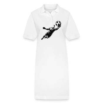 Sportliche Höchstleistung Torwart pariert Schuss - Stanley/Stella Frauen Bio-Polokleid PAIGER - Weiß - Vorne