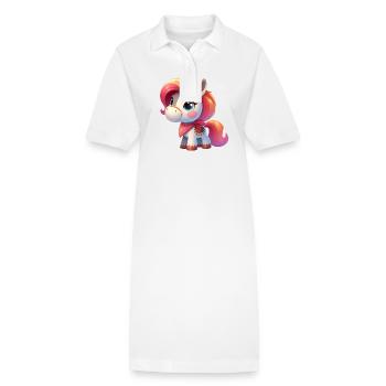 pony 4 - Stanley/Stella PAIGER Organic Women’s Polo Dress - white - Front