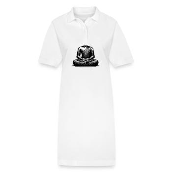 Yoga Buddha Erleuchtung Meditation Tattoo Style - Stanley/Stella Frauen Bio-Polokleid PAIGER - Weiß - Vorne